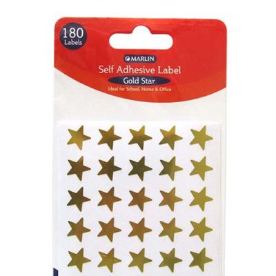 Marlin Self Adhesive Labels 180 Gold Stars