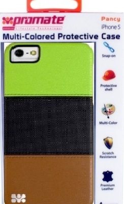 Promate Green/Black/Brown Pancy iPhone 5 Protective Case