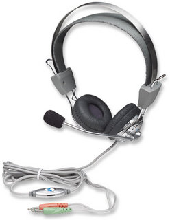 Manhattan Stereo Headset with Microphone & volume control