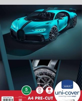 Marlin A4 Bugatti Precut Book Covers 5 Pack