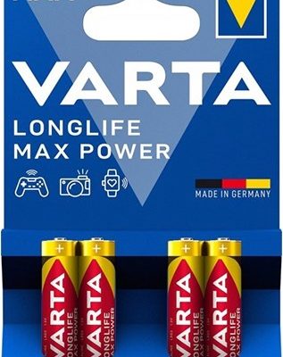 Varta LongLife Alkaline AAA Max Power 4 Pack Battery