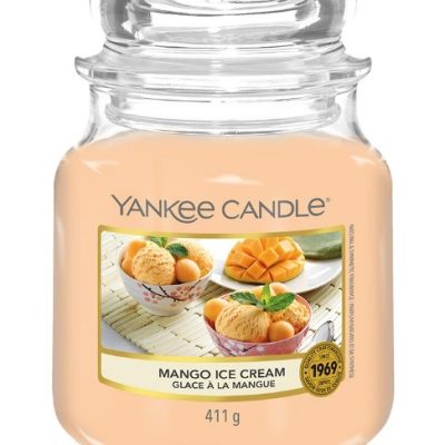 Yankee Candle Mango Ice Cream Medium Jar Retail Box No