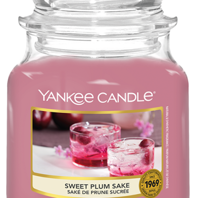 Yankee Candle Sweet Plum Sake Medium Jar Retail Box No