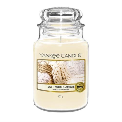 Yankee Candle Soft Wool & Amber Large Jar Retail Box No