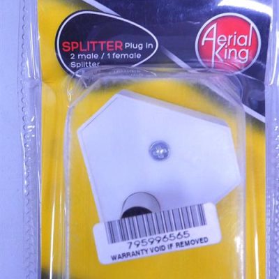 Aerial King Splitter Plug In 2Way FMM Blister