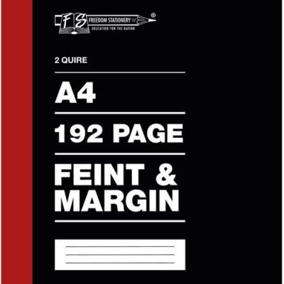 Freedom A4 2 Quire Hard Cover Counter Book 192 Page Feint