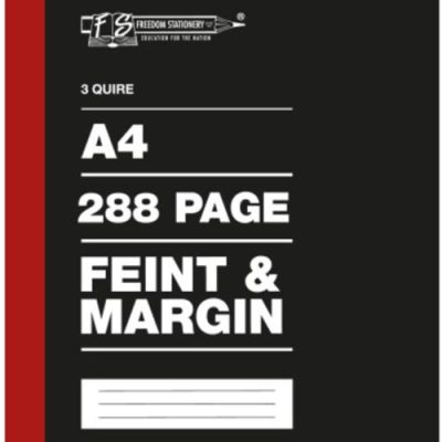 Freedom A4 3 Quire Hard Cover Counter Book 288 Page