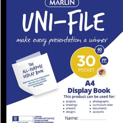 Marlin A4 All Purpose UniFile 30 Page Display Book