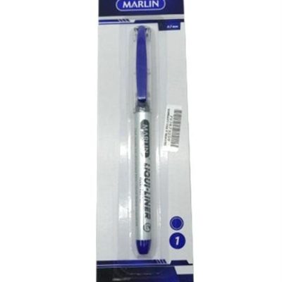 Marlin Liqui Liner Roller Ball Pen Blue Single Medium