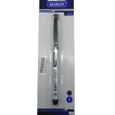 Marlin Liqui Liner Roller Ball Pen Black Single Medium