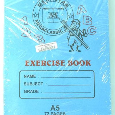 Megastar A5 Exercise Book 72page Quad and Margin