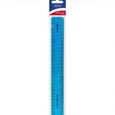 Marlin Flexible 30cm Ruler Blue