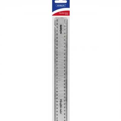 Marlin Flexible 30cm Ruler Clear