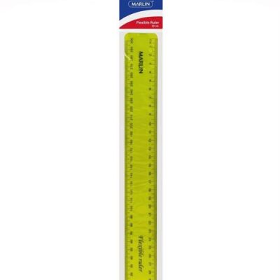 Marlin Flexible 30cm Ruler Yellow