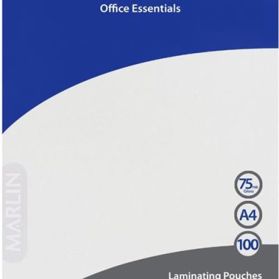 Marlin Office Essentials Laminating Pouches A4 100's 75mic