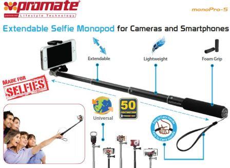 Promate Monopro-5 Extendable Selfie Monopod