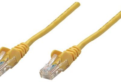 Intellinet Yellow CAT5E U-UTP 0.25m Patch Cable