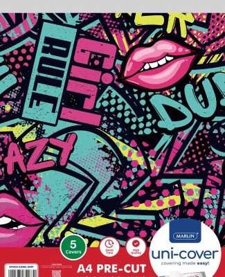 Marlin A4 Girl Rule Precut Book Covers 5 Pack