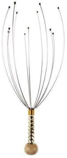 Casey Gold 12 Fingers Head And Scalp Hand Held Manual Massager