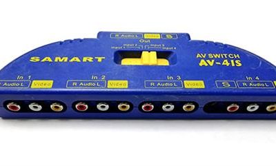 Geeko 4 Port RCA AV Switch, Retail Box, No Warranty