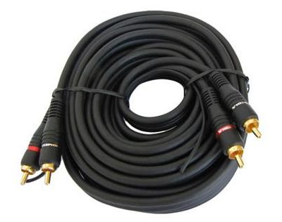 Geeko 2x Black RCA Male to Male Audio Cable