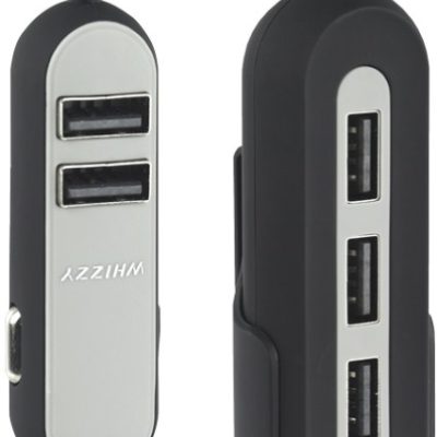 Whizzy Black 5 Port USB Family Car Charger