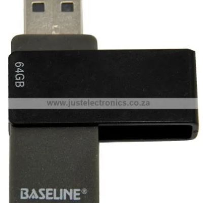 Baseline 64GB USB 2.0 Swivel Memory Stick