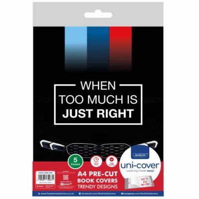 Marlin A4 BMW Power Precut Book Covers 5PK