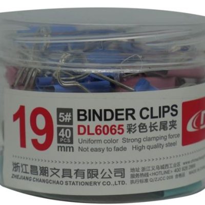 DLOffice Multicolour 19mm Binder Clips Plastic Tub