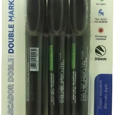 Artwell 3 Pack Permanent Double Black Marker