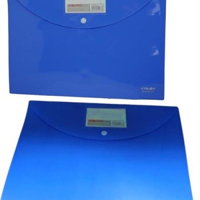 DLOffice A4 Carry Folder with Press Stud on Flap Blue