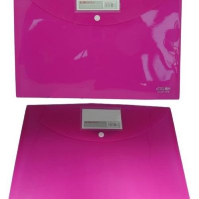 DLOffice A4 Carry Folder with Press Stud on Flap Pink