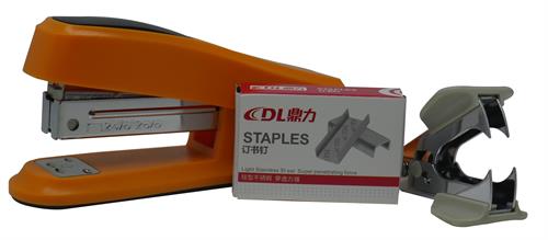 DLOffice Basic Mini Half Strip Stapler Set Orange