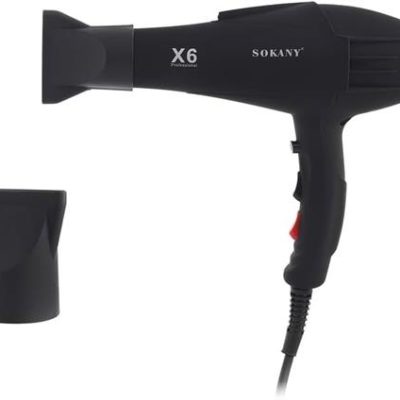 Sokany Salon Profesional Quick Drying Black Hairdryer 2200w