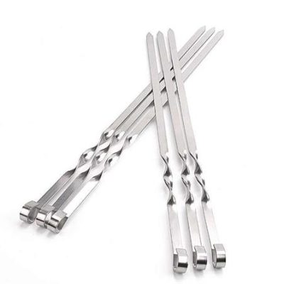 Casey 6 Piece Stainless Steel 45cm Length BBQ Kebab Skewers
