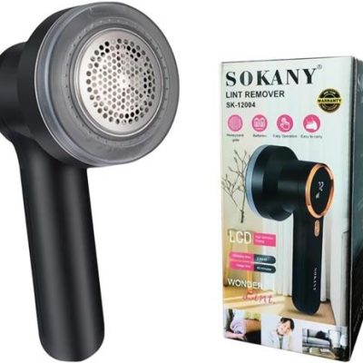 Sokany Black Lint Remover Rechargeable With LCD