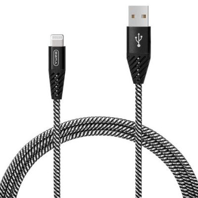 Ezra USB-A to iPhone 3A 1 Meter Fast Charging Black Braided Cable