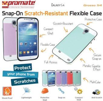 Promate Purple Grosso S4 Scratch Resistant Flexible Case