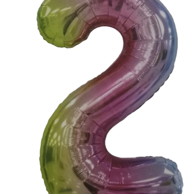 Casey 102cm Rainbow Balloon Number 2