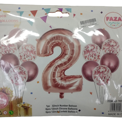 Casey 13pc Rose Gold and White Balloon Set Nr 2
