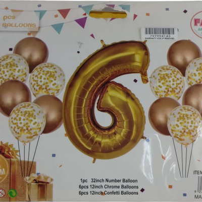 Casey 13pc Gold and White Balloon Set Nr 6