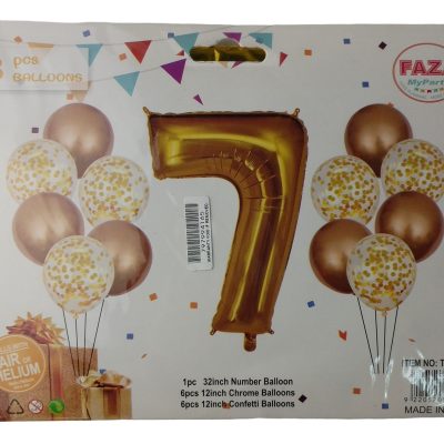 Casey 13pc Gold and White Balloon Set Nr 7