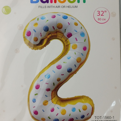 Casey 102cm Donut Balloon Number 2