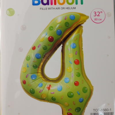 Casey 102cm Donut Balloon Number 4