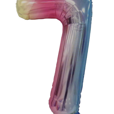 Casey 102cm Rainbow Balloon Number 7