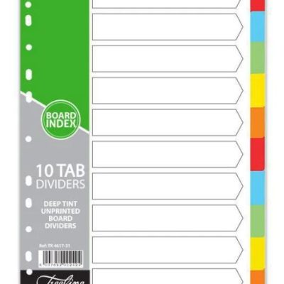 Treeline A4 File Divider Board Tab