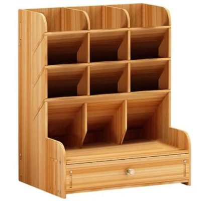 Brainware DIY Medium Wooden Desk Organizer