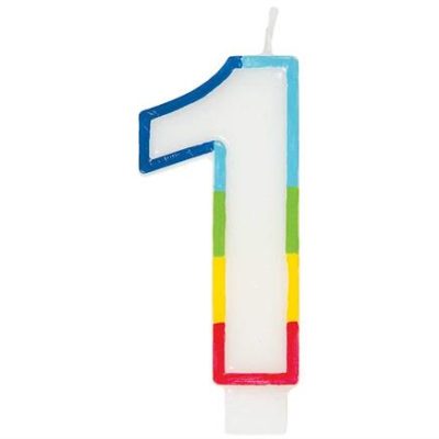 Casey 7cm Multicolor Numerical Birthday Candle Nr.1