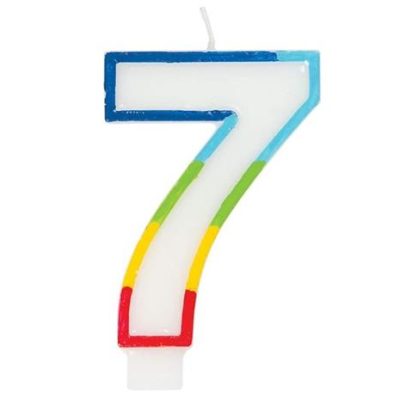 Casey 7cm Multicolor Numerical Birthday Candle Nr.7