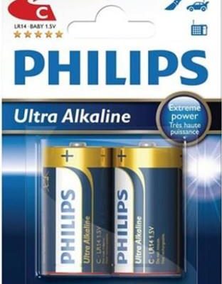 Philips Ultra Alkaline Battery LR14E2B 2 x Type C